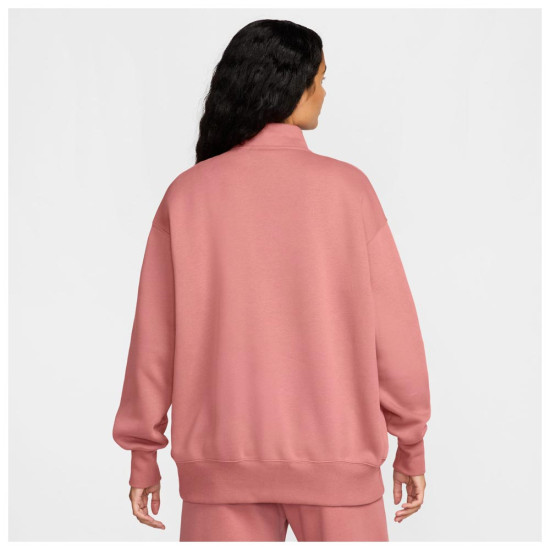 Nike Γυναικείο φούτερ Sportswear Phoenix Fleece Oversized 1/4 Zip Logo Top